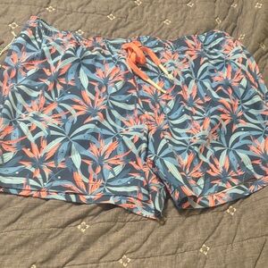 Southern Tide Tropical Print Swim Shorts